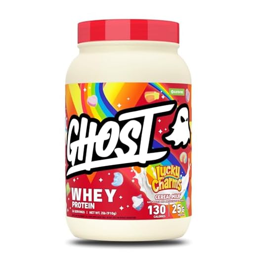 GHOST Whey Protein Powder, Lucky Charms Cereal Milk - 2LB, 25G of Protein