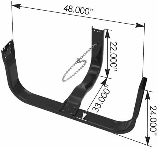 Spare Tire Carrier Basket Type for Trailer Applications with Mounting Kit, Replaces AURTC4, FLLTC4, FLT98100159, FLT98400030, FLT98400035