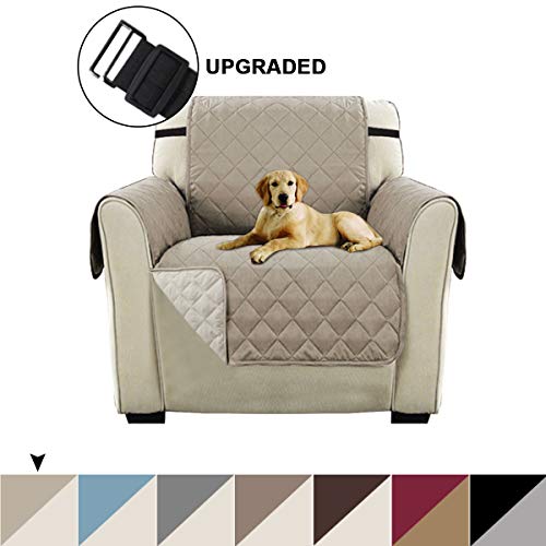 Turquoize Reversible Sofa Slipcover Quilted Furniture Protector for Chair, Water Resistant Chair Protector