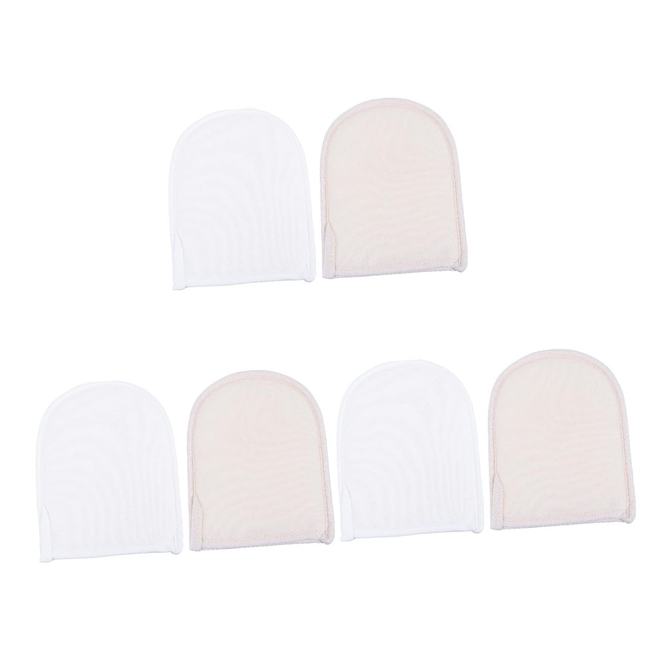 DOITOOL 6 Piezas guantes de toalla de baño guante de esponja de baño esponja de limpieza guante para fregar la ducha cepillo exfoliante masaje Depurador cepillo de baño esponja vegetal