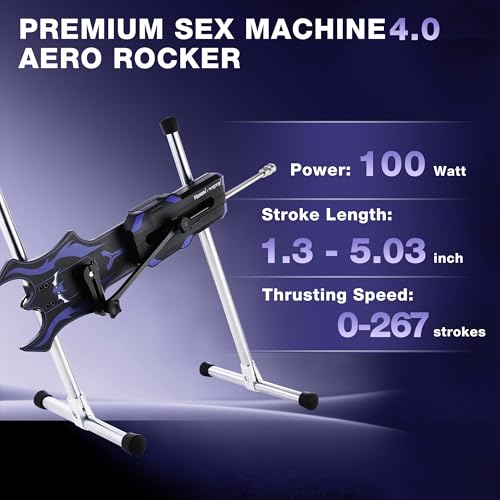 Image of Hismith Aero-Rocker Pro, Premium Sex Machine, 100W App Controlled Remote Thrusting Dildo Love Machine with KlicLok System