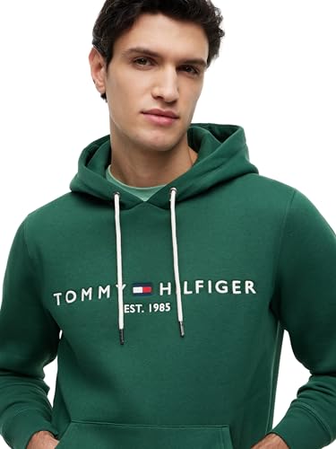 Tommy Hilfiger Herren Hoodie Tommy Logo mit Kapuze, Grün (Street Green), L – Ansicht 5