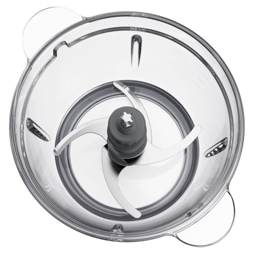 Miniatura 3 de Kenwood EasyChop+ CHP62.400SI - Picadora con sistema de cuchillas Quad Blade de acero inoxidable, sistema de control, picadora de hielo, cuenco de cristal de 600 ml, apto para lavavajillas, 500 W,