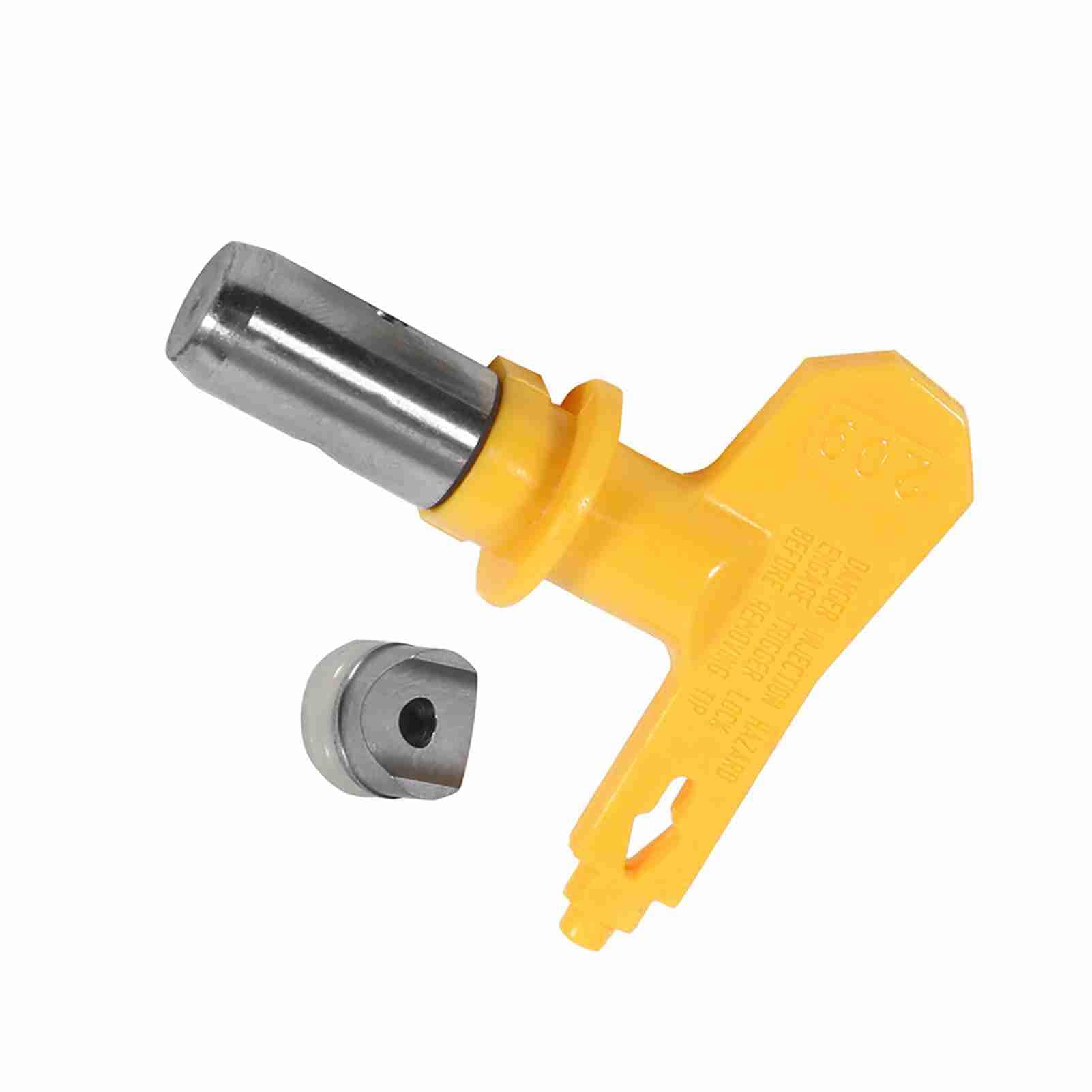 Ftvogue Yellow/ Silver Reversible Tungsten Steel Airless Paint Spray Gun Tip Nozzle Accessoies (209)