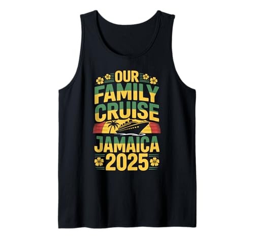 Crucero familiar 2025 Jamaica Vacaciones familiares a juego Nuestro viaje Camiseta sin Mangas