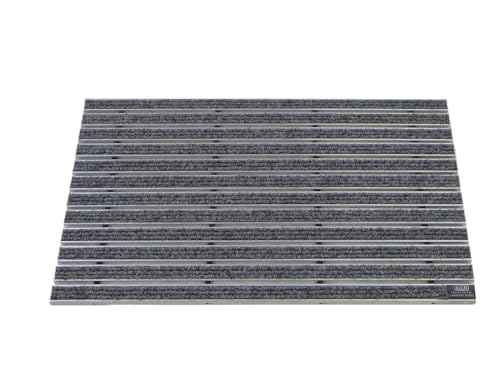 EMCO Eingangsmatte DIPLOMAT Rips hellgrau 22mm Fußmatte Schmutzfangmatte...