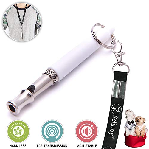 Selinoy Dog Whistle, Adjustable Pitch for Stop Barking Recall Training- Professional Dogs Training
