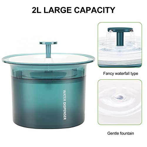 Fuente para mascotas 2L con sistema de filtración triple miniatura 6