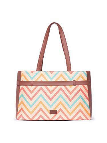 Image of ZOUK Urban Escape Bag | Stylish Vegan with Laptop Compartment, Trolley Sleeve & Anti-Theft Pocket |