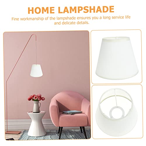 Image of Drum Lamp Shade Lampshade Fabric Bedside Star Table Light Barrel Cloth Wall Light Floor Desk Cylinder White Metal Clip E27