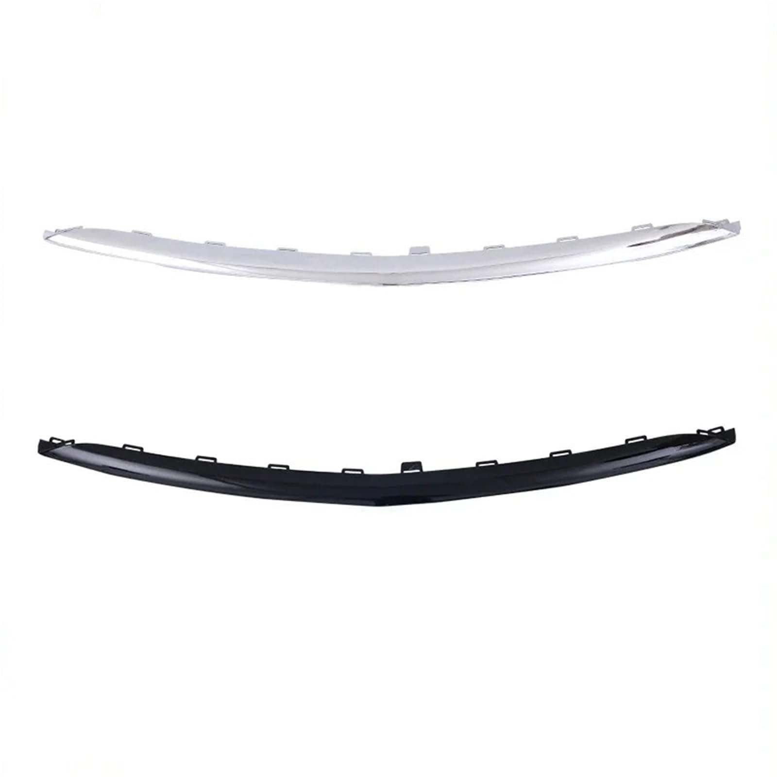 para Benz Clase E W213 C238 A2138857000 A2138857800 Parachoques Delantero Alerón Divisores Difusor Cromado Embellecedor Lip Delantero(Glossy Black)