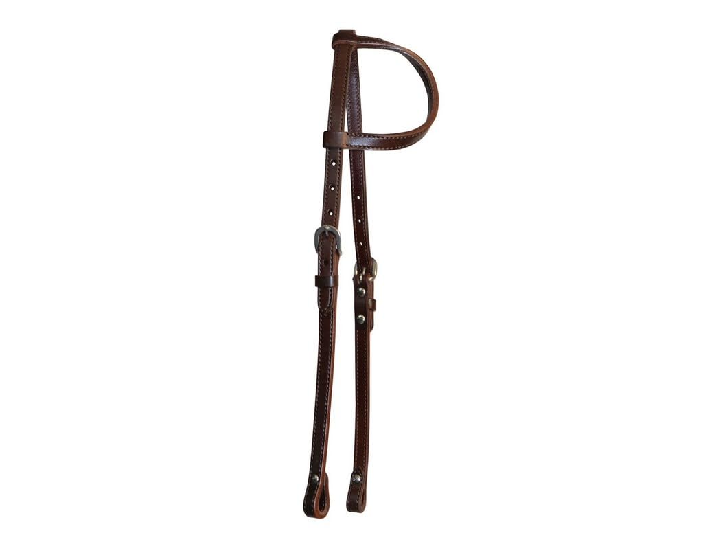 Circle Y Rolled Single Ear Headstall Walnut