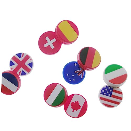 Anneome 4pcs Tennis Racket Dampeners Silicone Vibration Absorbers with Us Flag Pattern Easy Installation for Enhanced Control and Comfort Suitable for All Tennis Rackets