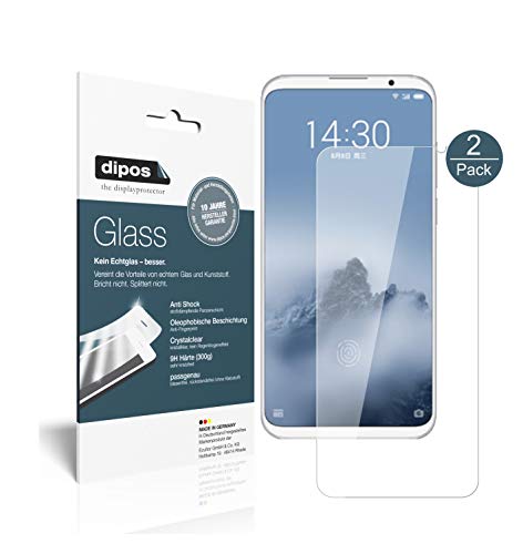 dipos I 2X Protector de Pantalla Compatible con Meizu 16 Vidrio Flexible Cristal Proteccion 9H