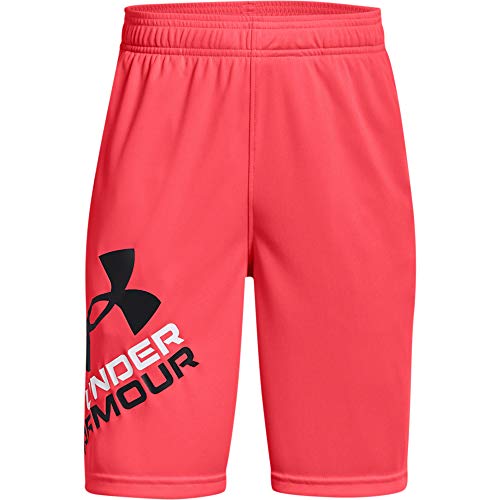 Under Armour boys Prototype 2.0 Logo Shorts , Beta (628)/Black , Youth X-Small