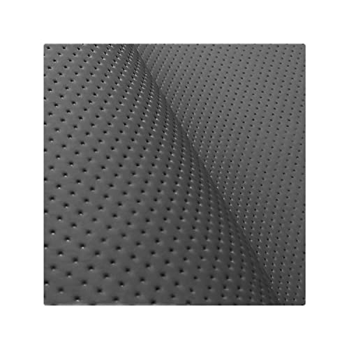 Kunstleder Meterware Stoffe zum Nähen Dunkelgrau Wasserdichte Polsterung (1 Stk- Breite: 140cm x Länge: 100cm) Polsterstoff Polster für Möbel Schuhe Handtaschen Steppung Perforiert