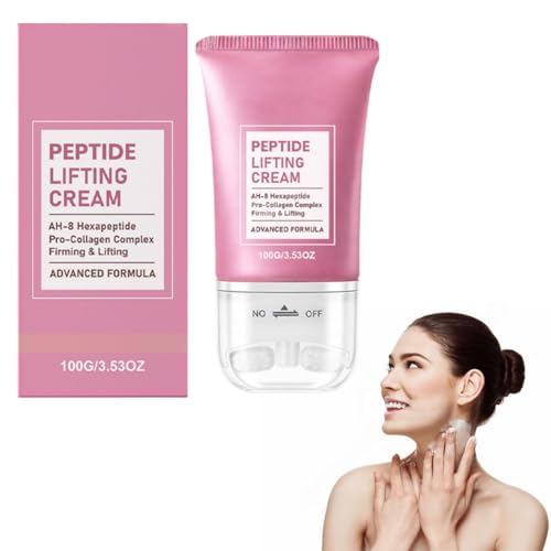 2026 new model Peptide Lifting Cream Anti Aging Firming Moisturizer with Collagen Neck & Decolletage Tightening for Crepey Skin Cooling Massage Roller Deep Hydration for All Skin Types