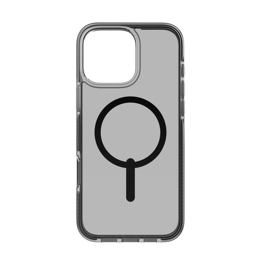 Image of ZAGG Santa Cruz Snap iPhone 16 Case - MagSafe Compatible, 13ft Military-Grade Drop Protection, Graphene Reinforced, Anti-Scratch, Slim & Lightweight, 70% Recycled Content, Clear with Black Accents
