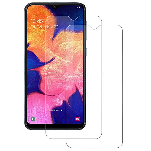 FayTun [Lot de 2 Samsung Galaxy A10 Protection Écran Verre Trempé [Compatible avec Coques] [9H Dureté] [Anti Rayures] [sans Bulles] Protection Film pour Samsung A10