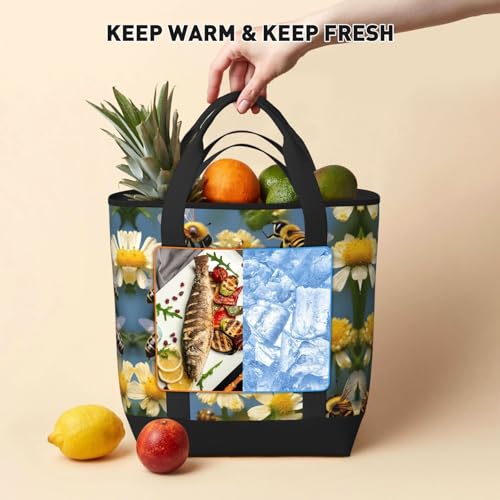 Sac isotherme réutilisable à grande contenance pour courses