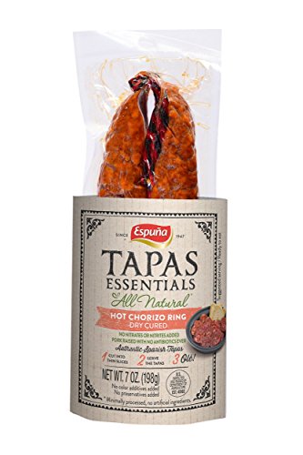 Hot Chorizo Ring (Sarta) - Spanish Chorizo for Authentic Tapas 7oz | Espuña