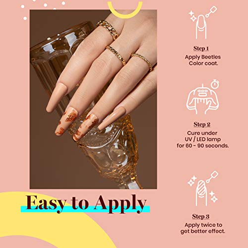 Image of Beetles Brown Gel Nail Polish, 15ml Kim Neutral Gel Polish Beige Tan Nail Soak Off Uv LED Nail Lamp Gel Nail Polish Nail Art Manicure Salon DIY Home
