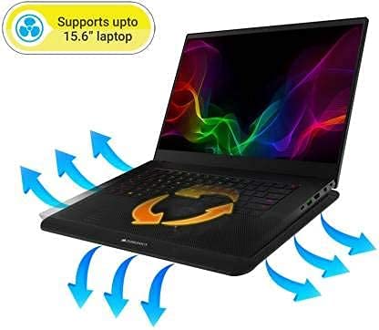 Image of BKN Notebook Cooling Pad Ergonomic Laptop Cooler with 1 Quite Big LED Fans, Laptop Stand, USB Ports, Suitable for Upto 14 /15.6 inch Laptops