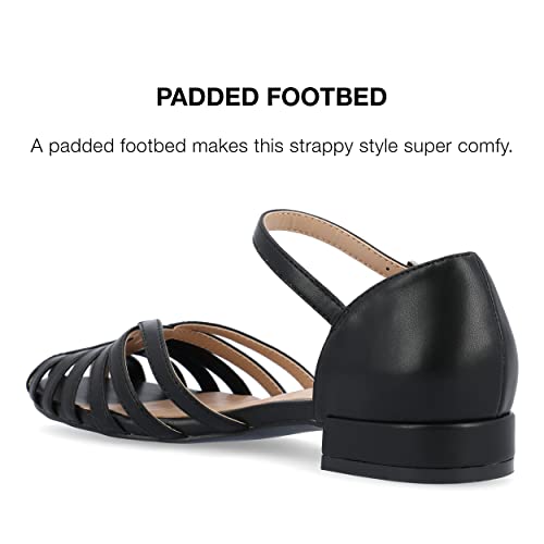 Journee Womens Joannah Mary Jane Block Heel Round Toe Flats4