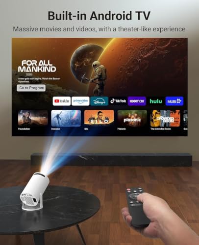 Image of Mini Projector with WiFi and Bluetooth, Built-in App,1080P Supported Portable Movie Projector, 130 inch Display Home Theater Video Projector, Compatible with TV Stick, HDMI, USB, Smartphone, and Laptop for Kids and Adults.C9