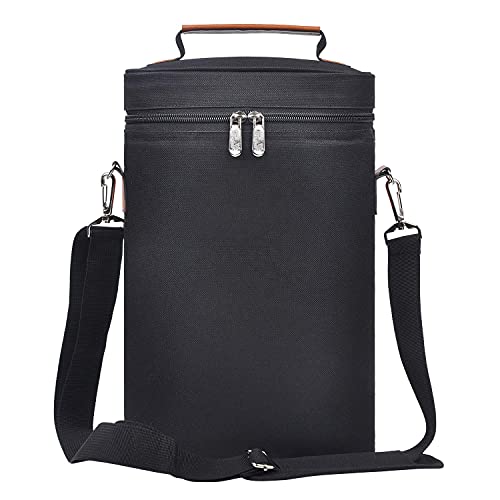 activeallbrite 2 Bottle Wine Carrier Bag Tote Insulated Champagne Tote Bag Waterproof Picnic Box Wine Cooler Bag Cover