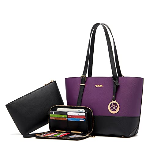 Image of Purses And Wallets Set For Women Work Tote Satchel Handbags Shoulder Bag Top Handle Totes Purse With Matching Wallet