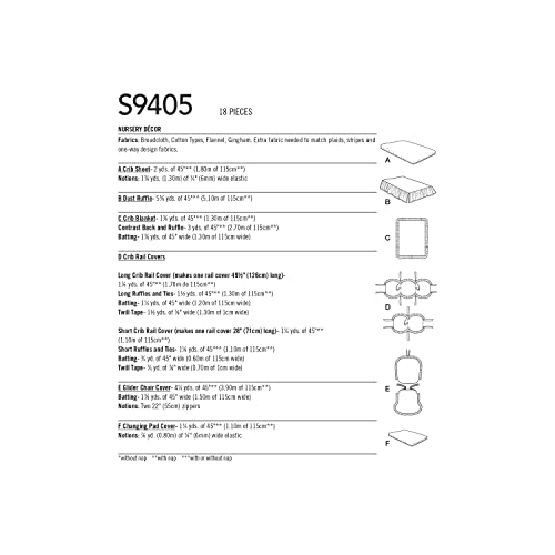 Simplicity Sewing Pattern S9405 Nursery Accessories - Image 2