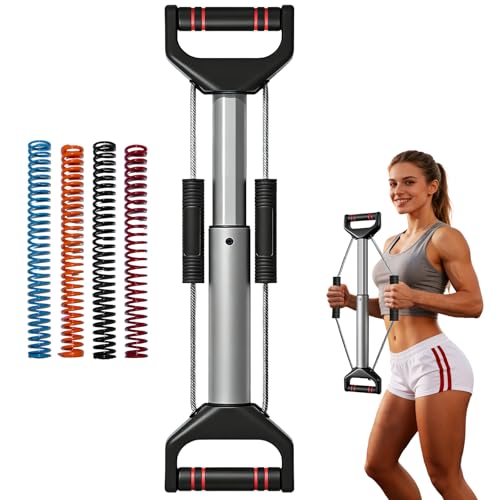 Chest Workout Equipment Arm Trainer - Adjustable 4 Resistance Levels (26-90 lbs) Forearm Muscle Train Exerciser Strengthener for Men & Women Ergonomic Home Gym Strength Trainer
