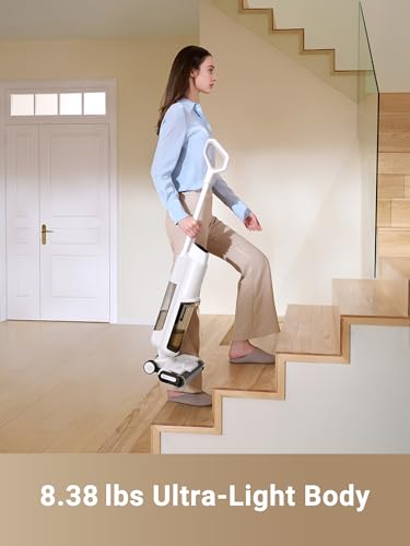 DREAME K10 Wet Dry Vacuum Cleaner, Cordless Vacuum Mop with Self-Washing, 8.38lbs Lightweight Floor Washer, 30min Runtime, Edge Cleaning Great for Hardfloor, Specially Designed Twin Scraper