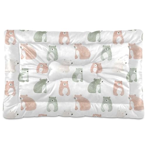 siphylline Minimalista osos - Colchoneta para dormir para mascotas, antideslizante, suave, cómoda, para perros grandes, jumbo, medianos y pequeños, 24 x 18 pulgadas