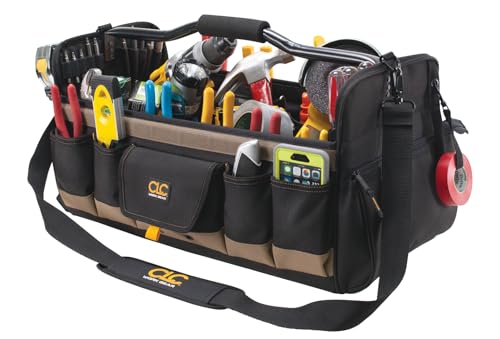 CLC WORK GEAR 1579 20 Inch, Open Top, Soft Sided Tool Box, 27 Pockets