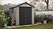 Keter Gerätehaus Oakland 757, Grau, 8,4m³, Außenmaße B/T/H: 230 x 223,8 x 242 cm, Duotech Struktur, wetterfest, Doppeltür, Oberlicht und Fenster, strapazierfähiger Schwerlastboden