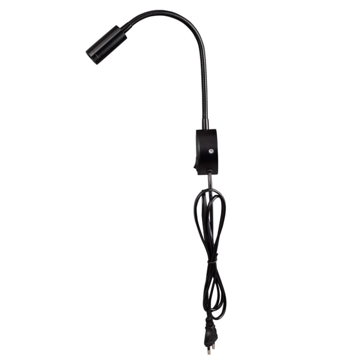 2 piezas Lámpara LED de Pared para Lectura con Brazo Flexible Luz y Montaje Pared para Dormitorio de Unidades Color Negro