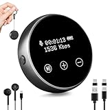 ボイスレコーダー 小型 icレコーダー 録音機【64GB大容量&OLEDタッチスクリーン&ワンタッチ録音&288時間録音保存&1536kbps音質】35時間連続録音 パスワード保護 HDノイズリダクション 音声検知 ヴォイスレコーダー 変速再生 リピート機能付 MP3再生 会話録音/会議/インタビュー/授業録音適用 OTG機能 Type-C充電式 iOS/Android/Windows対応