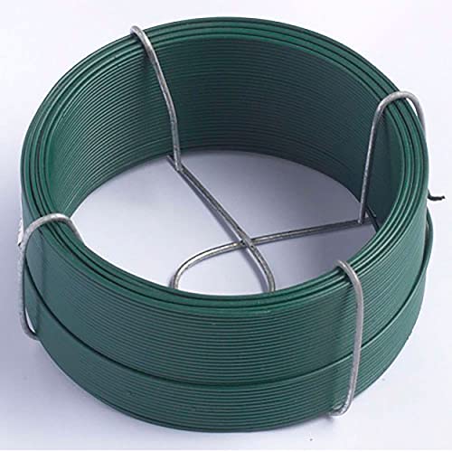 Oviala Fil d'attache Brise Vue Vert Rond 5000 cm Acier Cover