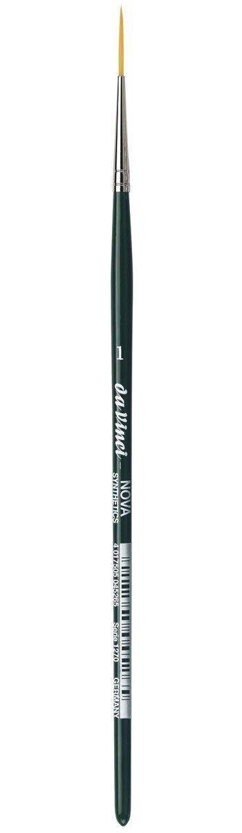 da Vinci Nova Series 1270 Lettering/Liner Brush, Lettering/Liner Medium Pointed Synthetic, Size 1 (1270-01)
