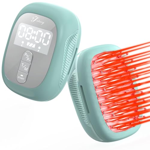 #VerdientProvisionen<br>Rotlicht Haarwachstum Kamm 660nm 650nm Rotlicht Duales Lichtspektrum für die Kopfhautpflege Haarausfall Behandlung für Frauen/Männer stellt Haardicke Volumen haarwachstum beschleunigen(Blau)