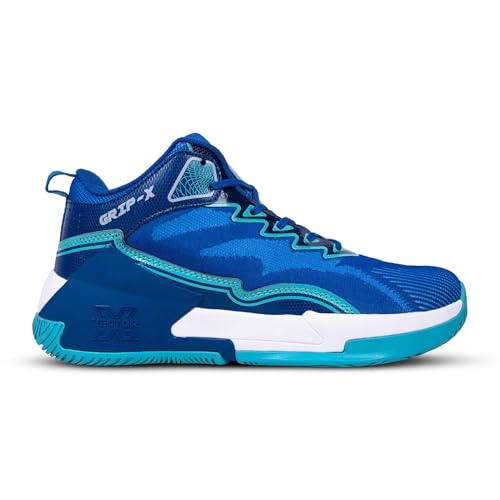 Image of Vector X Grip-X Mens Basketball Shoe /Sneakers Knitted Upper + Rubber Outsole Indoor & Outdoor Court Shoes Provide Ultimate Comfort, Lightweight, Reliable Grip for Sports Players