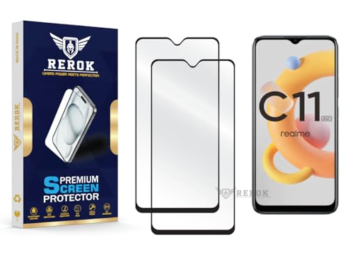 Image of Gorilla Tempered Glass Screen Protector Compatible with Realme C11(2021) [Pack of 2] | Edge-to-Edge, Bubble-Free, Case Friendly, Easy Installation Kit