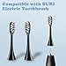 6 Pack Replacement Brush Heads Compatible with Suri Electric Toothbrush for Suri Replacement Toothbrush Heads, Black
