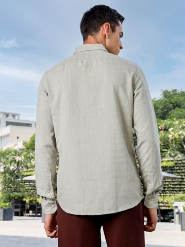 Image of Thomas Scott Men's | Solid | Long Sleeve | Polyster Blend | Casual | Button Down Collar | Shirts for Men