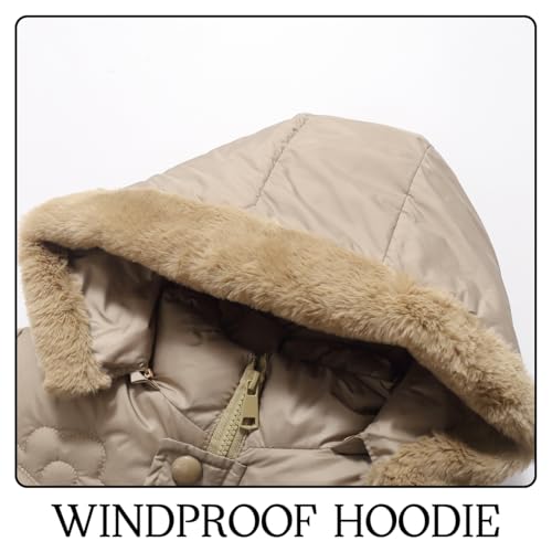 Girls Winter Coats For Kids Puffer Jackets With Fur Collar Hooded Parka Clothes3