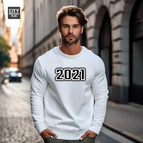 Sweatshirt unisexe 2021 blanc anti-boulochage coupe durable