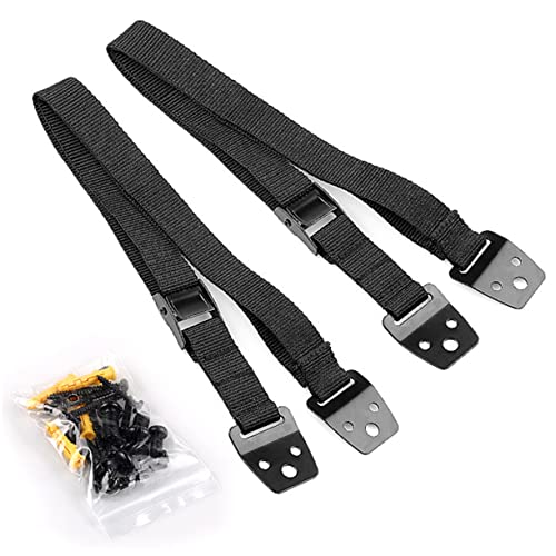 Beatifufu テレビ転倒防止ベルト 耐震家具固定ストラップ 高耐久属バックル可能 キッズセーフティ用壁面アンカー付き 家具転倒防止 地震対策 ブラック