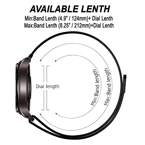 Image of YODI Stainless Steel Milanese Metal Chain Magnetic Clasp 20mm Strap Band For BoAt Watch Matrix Smart Watch only (smartwatch not included) (SILVER)